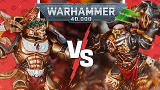 NEW CODEX Blood Angels vs Chaos Space Marines  Warhammer 40K Battle Report [upl. by Sumedocin]