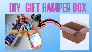 DIY GIFT HAMPER with CARDBOARD  Gift Box Handmade Gift gift cardboard handmade diy [upl. by Folger]