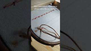 Wheatear stitch 🪡tutorial embroidery handmade [upl. by Annauqaj]