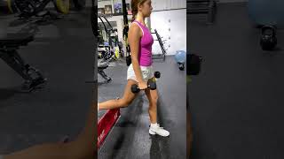 RFE Dumbbell Split Squat with No money Curl [upl. by Rafaelita]