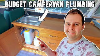 How To Install A Cheap Camper Van Sink amp Plumbing System [upl. by Nahseez]