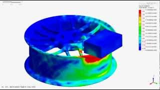 陽解法によるホイールの衝突解析（midas NFX） [upl. by Elleyoj440]