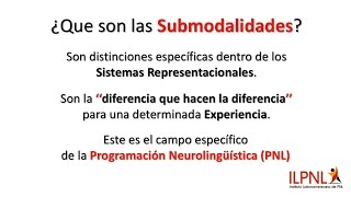 Curso de PNL Las Submodalidades [upl. by Einnoc]