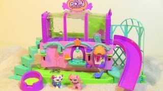 Polly Pocket Review Sparklin Pets Spa Dog Color Change Toy [upl. by Nwahsak]