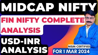 🔴MIDCAP NIFTY TOMORROW PREDICTION  1 MARCH FRIDAY  FINNIFTY TOMORROWUSDINR ANALYSIS [upl. by Aleyak69]