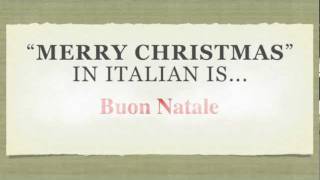 How To Say Merry Christmas in Italian  quotBuon Natalequot [upl. by Ahsikan311]