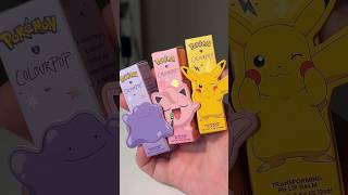 Choose your fighter⚡️🫧⭐️💜🩷💛 colourpopcosmetics x Pokemon pokemon makeup shorts lipbalm [upl. by Elazaro922]