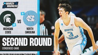 North Carolina vs Michigan State  Second Round NCAA tournament extended highlights [upl. by Hama]