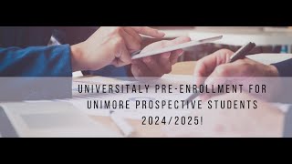 UNIMORE PREENROLLMENT on UNIVERSITALY 20242025 [upl. by Ehctav]