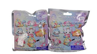 Hello Kitty and Friends Series 4 Figural Bag Clip Blind Bags Unboxing Review [upl. by Shelby153]