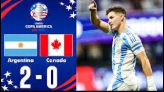 Copa America 2024 argentina vs Canada highlights [upl. by Nonez338]