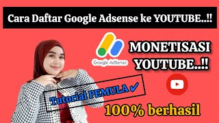 monetisasi Terbaru tutorial cara daftar Google Adsense ke YOUTUBE [upl. by Nwahsyd622]