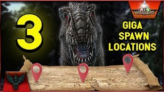 ARK Valguero All 3 GIGA SPAWN LOCATIONS [upl. by Tnemelc]