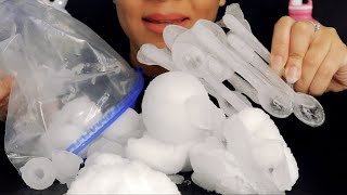 ASMR 2021FREEZER FROST POWDERY ICE LEFTOVERS JUST BITES1604 [upl. by Nelleh]