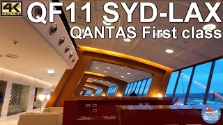 4K QF11 Flight Tour  🇦🇺🇺🇸 SYDNEY to LOS ANGELES A380 First Class [upl. by Tulley222]