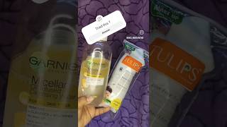 GarnierIndia micellar oil infused cleansing wateramp Tulips cotton pads review💕makeupremoverwipes [upl. by Ateekan]