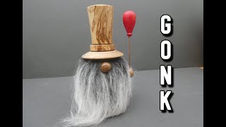 20 min Great gift or easy craft sale Woodturning Gonk [upl. by Ylrehc708]