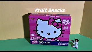 HELLO KITTY Fruit Snacks TASTE TEST with Princess Leia [upl. by Aduhey214]