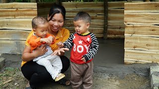 process sticky rice and peanuts to sell at the market  take care of the children  build a new farm [upl. by Longo]