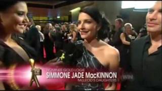 Simmone Jade Mackinnon  Red Carpet Interview Logies 2009 [upl. by Acnairb]