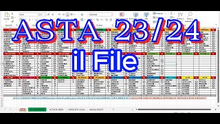 Asta Fantacalcio 2324 ecco il File Ruoli Mantra e Classic [upl. by Nappy960]