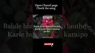 purna rai  song balale bhaye balaipo lauthe lyrics sang [upl. by Ahsikad]