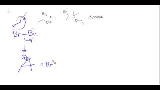 BromineMethanol Addition to an Alkene  Mechanism [upl. by Eart]