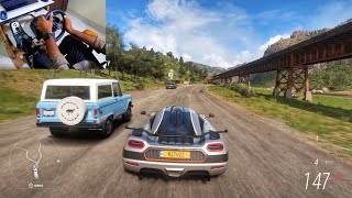 koenigsegg agera rs  forza horizon 5 gameplay Logitech steering wheel [upl. by Yeblehs]