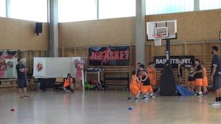 Ejercicio minibasket 1x1 con ventaja para la defensa [upl. by Nihhi]