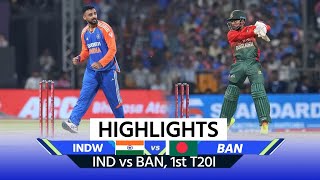 India vs Bangladesh Gwalio T20I Highlights IND vs BAN 1st T20 MayankNitish  Match Highlights [upl. by Maureene]