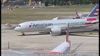 American Airlines Boeing 7878 Dreamliner  Landing and Park  Naples Capodichino Airport [upl. by Seth743]