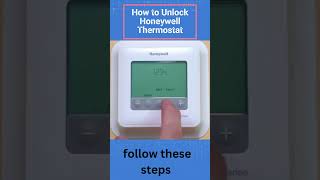 How to Unlock Honeywell Home ProSeries Thermostat [upl. by Cohleen]