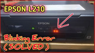 Epson L210 Red light blinking error  How to reset Epson Solved Step by Step Tutorial  tagalog [upl. by Labannah]