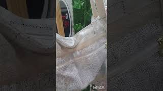 Handmade bag from fabric diy kapde se banaye sundar sa bag bagmaking shoppingbag bagmaker art [upl. by Amata]