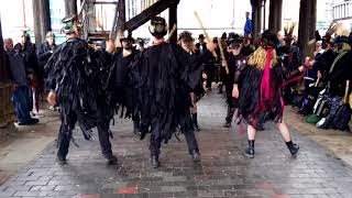 Beltane Border Morris dance quotThree Ravensquot at the Black Meet 2018 [upl. by Allerbag]