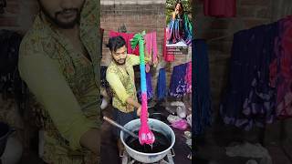 Cotton sarees Dye process dyeable viralshorts tiedye youtubetamil tamilshorts tamiltrending [upl. by Asnarepse]