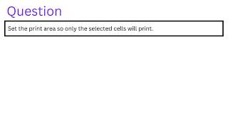 Set the print area so only the selected cells will print [upl. by Sybilla]