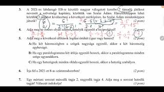 Mintafeladatok a 2024es matematika középszintű érettségire 1rész [upl. by Ellak]