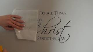 Scripture Wall Decal Wall Decal Mural Bible Verse Wall Quote Wallpaper [upl. by Moritz]