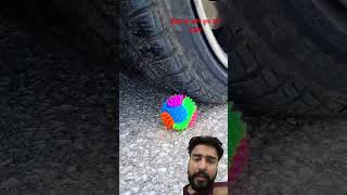 Crushing things under car tire satisfying crushingcrunchyandsoftthings crushingsoftthings [upl. by Ahsikym]