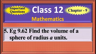 XII Maths  Ch 9  Imp Qns 05 [upl. by Accber]