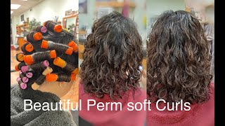 Soft Curls Perm beautiful medbig curls [upl. by Anahpos]