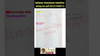 laderer Manasse reaction mechanism in Hindi bsc 2nd year organic chemistry knowledge adda lion bat [upl. by Irby]