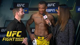 Jailton Almeida talks win vs Derrick Lewis says he’ll be at UFC 295 to watch interim title fight [upl. by Osithe]