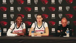 Womens Basketball Postgame vs NNU  Scott Rueck Sela Heide Tiara Bolden [upl. by Drofub932]