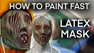 HOW TO PAINT FAST Latex Mask Tutorial [upl. by Palma]