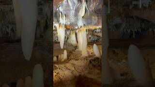 Stalactites and stalagmites create a captivating underground landscape in Ohio Caverns USA [upl. by Corine]