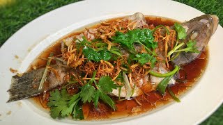 Ikan Kerapu Stim Kicap Halia  Chinese Style [upl. by Anahsal483]