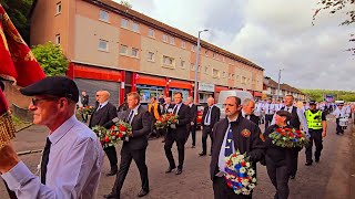 Red Hand Comrades Association  Memorial parade Drumchapel 27072024 [upl. by Augy328]