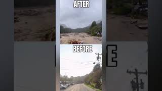 RAW VIDEO  Chimney Rock NC Before and After Hurricane Helenes Devastation [upl. by Airdnal31]